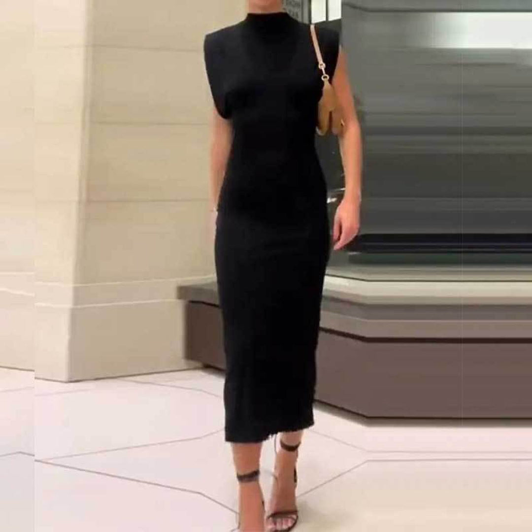 Krislyn - Das Einfache Einfarbige Kleid