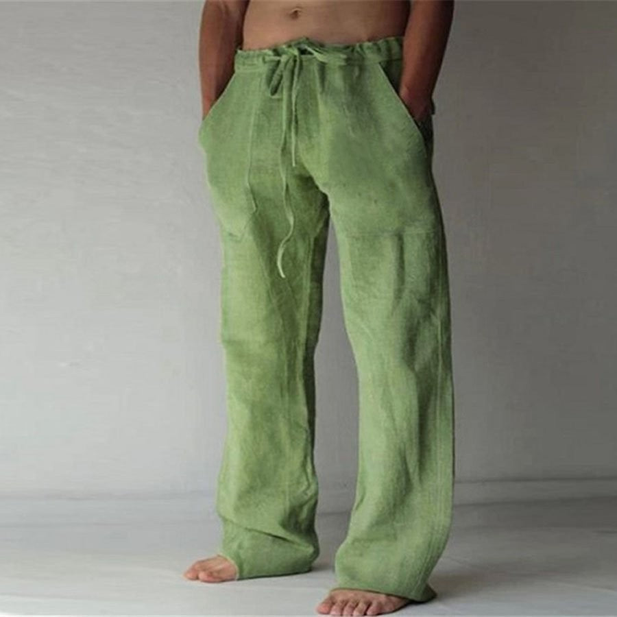 Benjamin - Herren Leinen Freizeithose Einfarbig