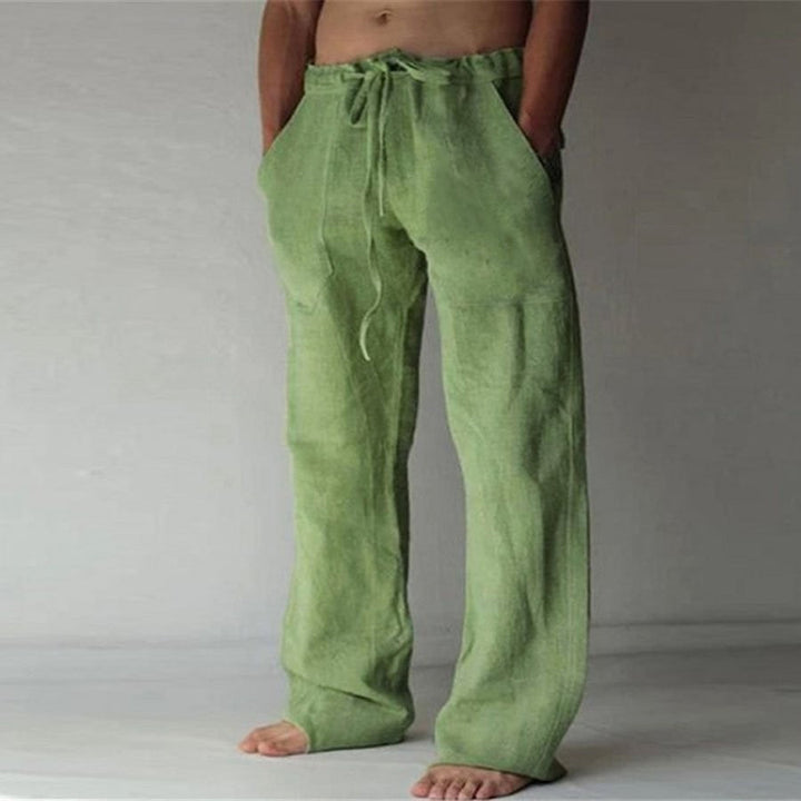 Benjamin - Herren Leinen Freizeithose Einfarbig