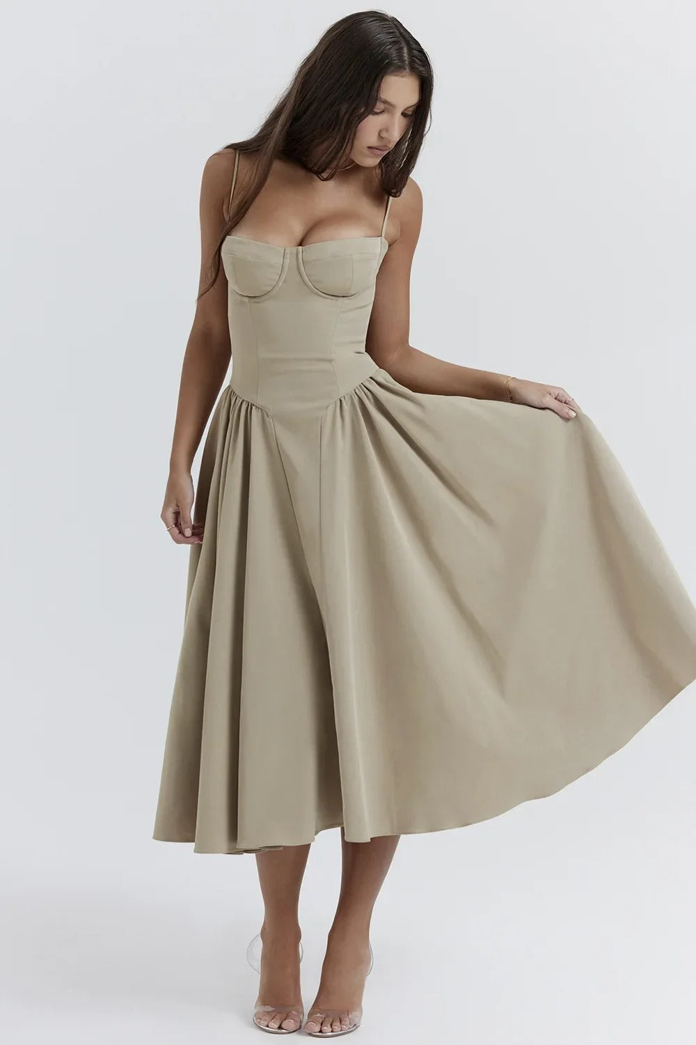 Jutte - Ärmelloses Midi-Kleid für Damen
