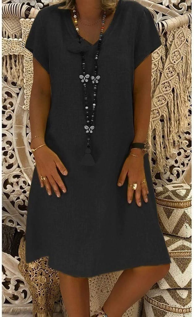 Felicia - Lockeres und angenehmes Baumwollkleid