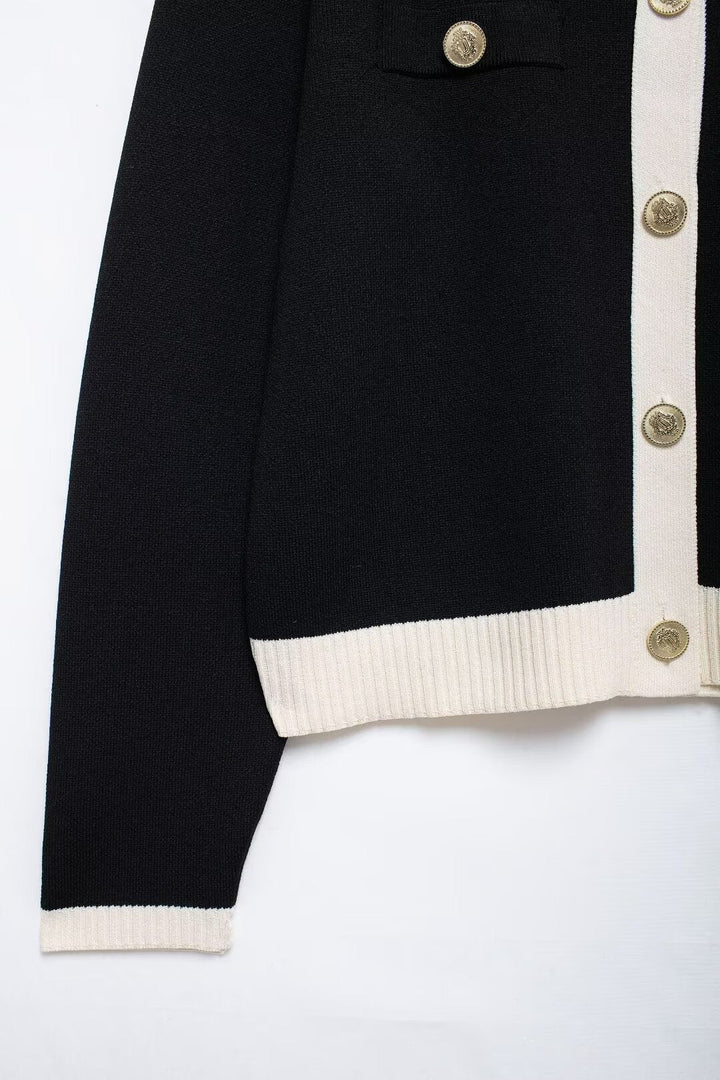 Vera - Slim-Fit Cardigan in Chic Doré