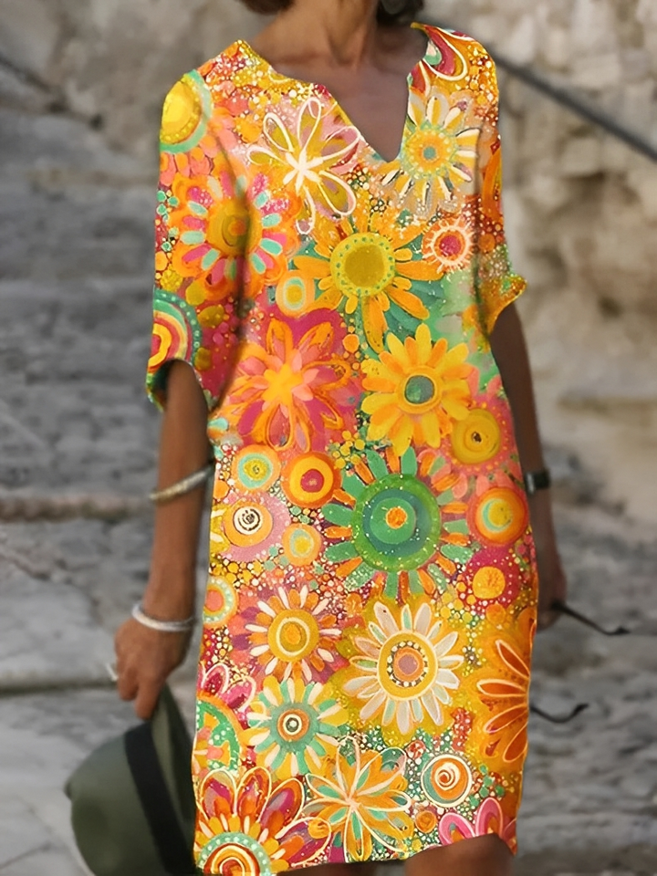 Florine – Blumenmusterkleid für Frauen