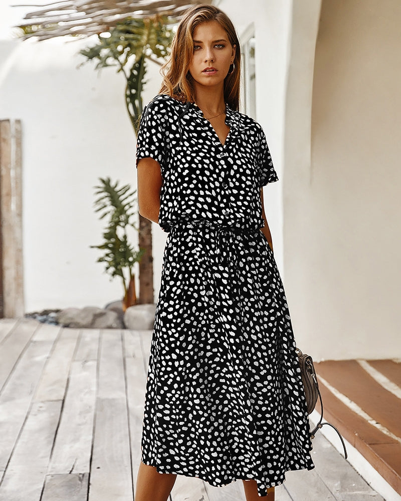 Molly - Stilvolles Kurzarmkleid mit Kragen für Damen