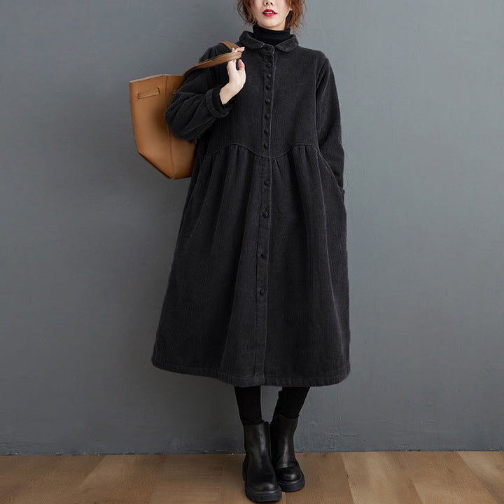 Amelia - Wärmender Cord-Mantel mit lässiger Passform für Damen