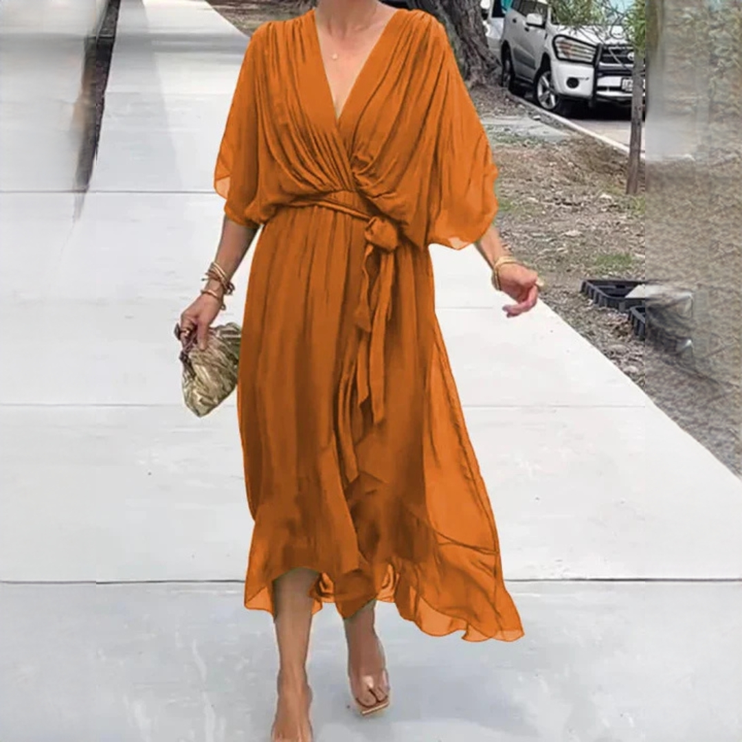 Demara - Elegantes Kleid mit V-Ausschnitt für Frauen