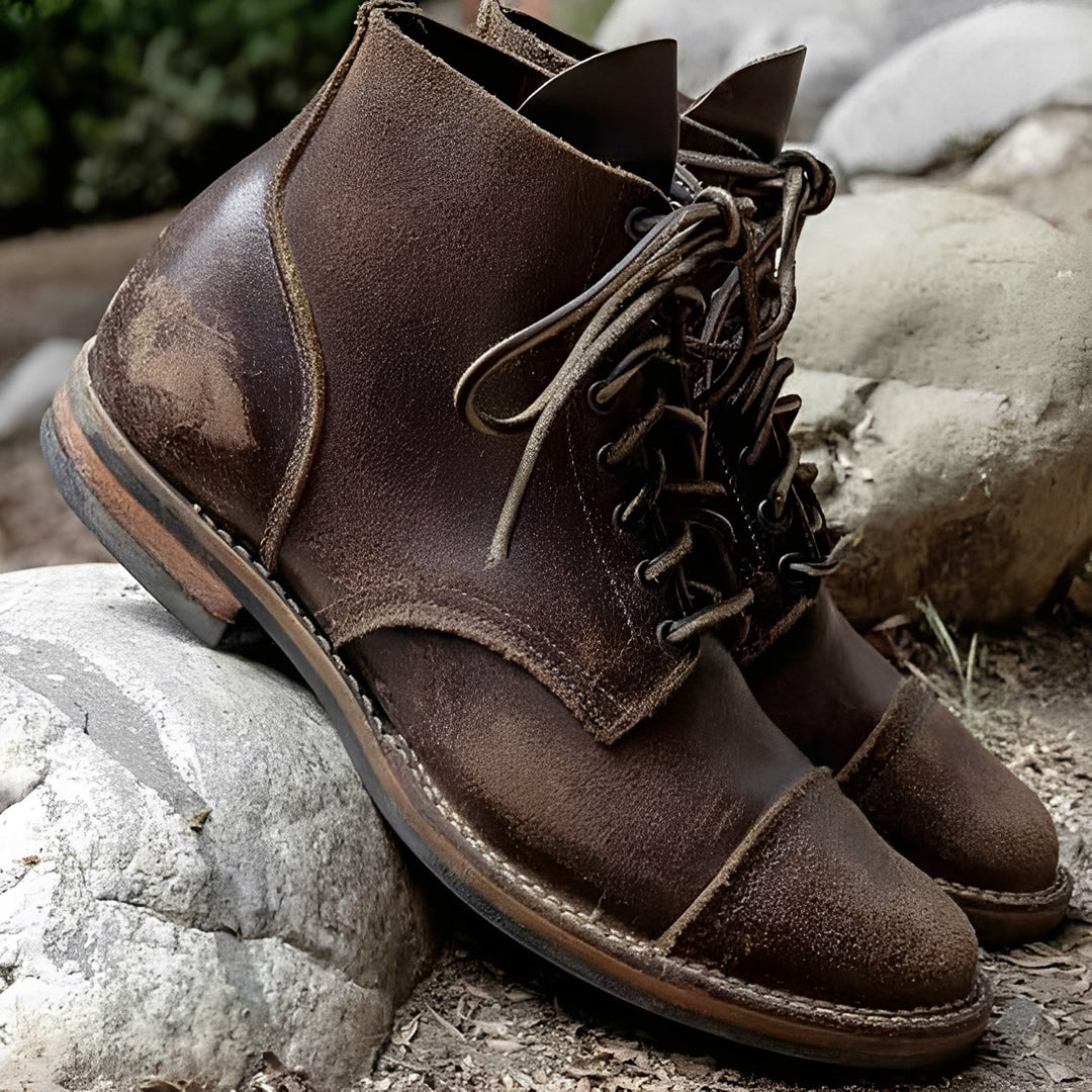 Jaydon - Klassische Lederstiefel für Herren mit runder Spitze