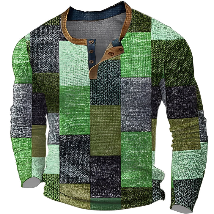 Brennan - Lässiges, bedrucktes Herren-Langarmshirt