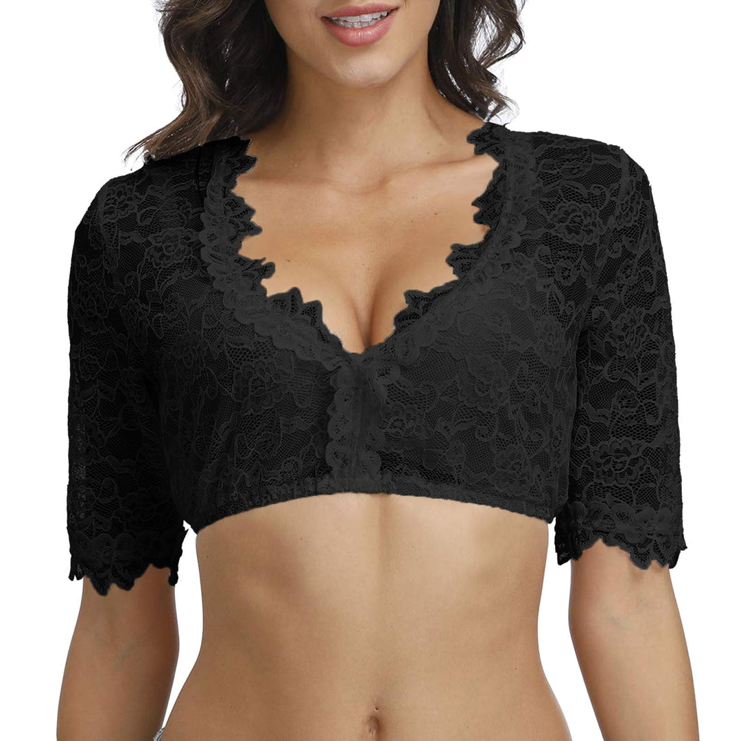 Geraldine - Elegante Oktoberfest-Dirndlbluse aus Spitze für Damen