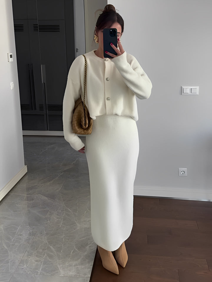 Cecilia - Elegantes Set aus Jacke und Rock für Damen