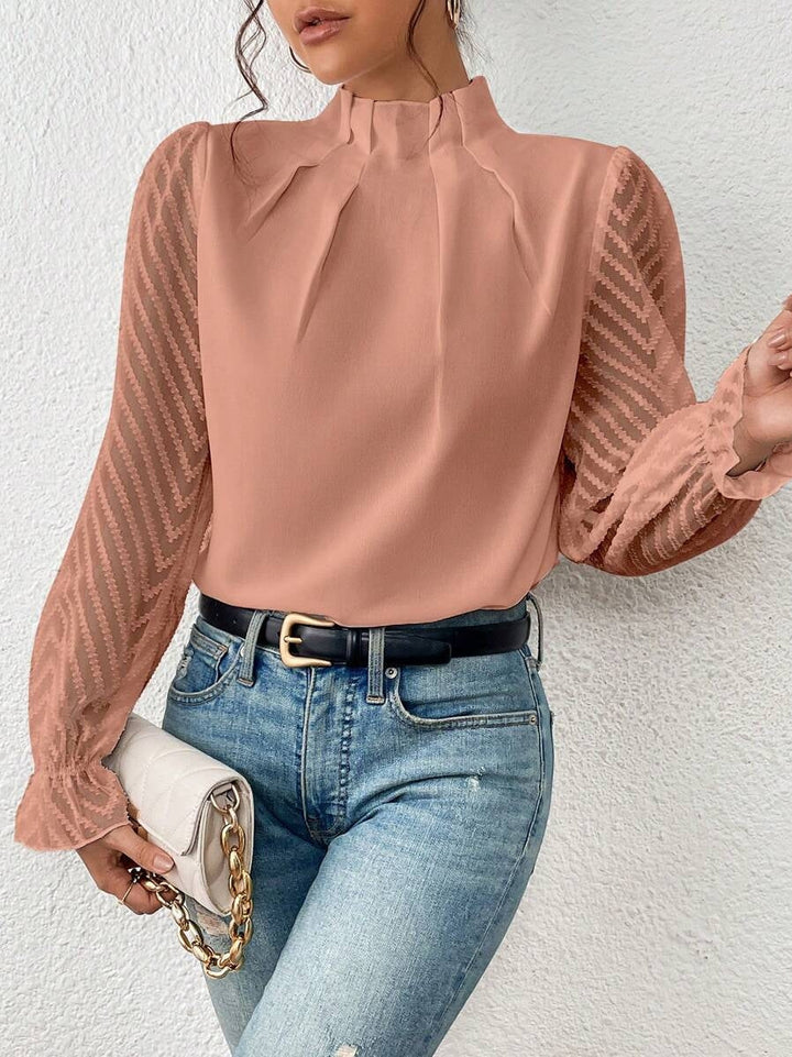 Cassandra - Schickes langärmeliges Chiffon-Top für Damen