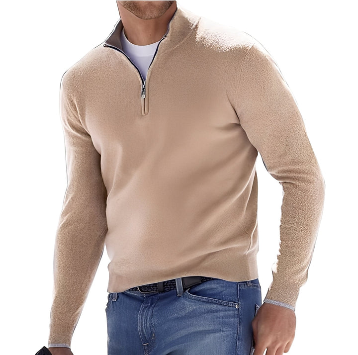 Kennith - Bequemer Herrenpullover mit Reißverschluss