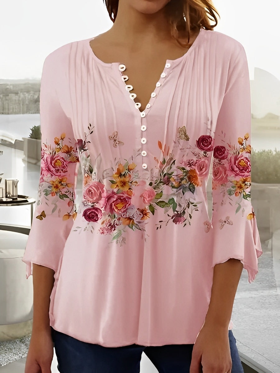 Eloise - Elegantes Damenoberteil mit Blumenmuster