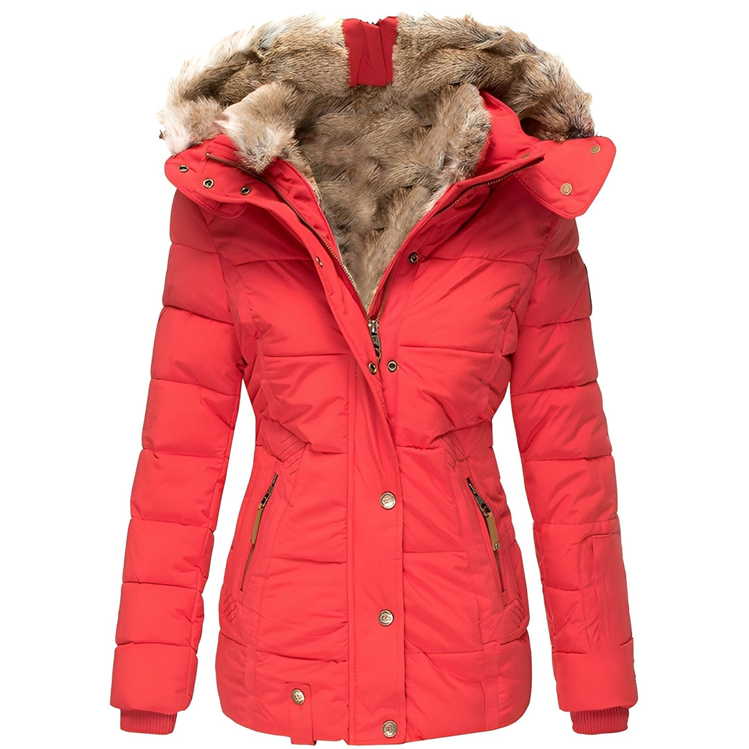 Odelia - Stilvolle, körpernahe Jacke mit Pelzkragen für Damen