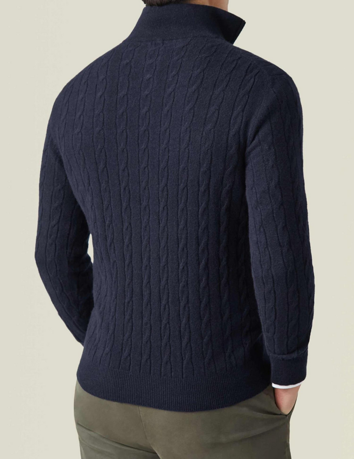 Zephyr - Pullover mit Zopfmuster und Reißverschluss