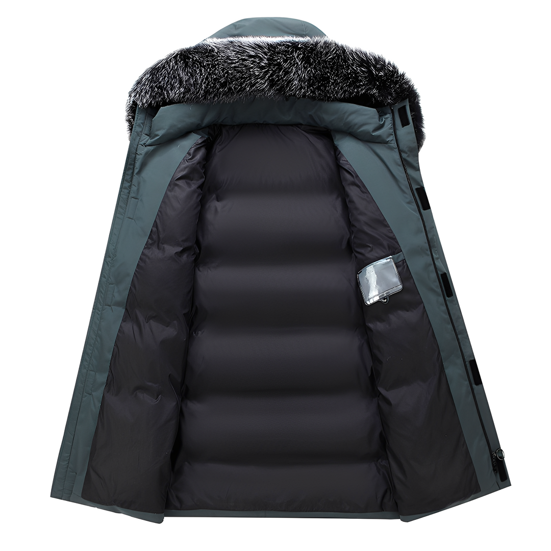 Crosby - Herren-Daunenjacke mit Fellkapuze