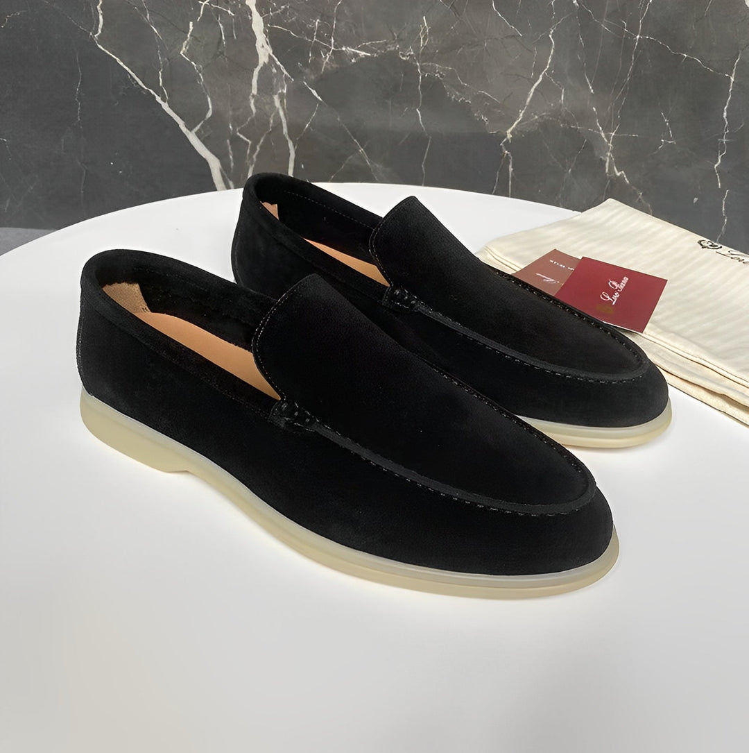 Dominick - Flache Wildleder-Slipper für Herren