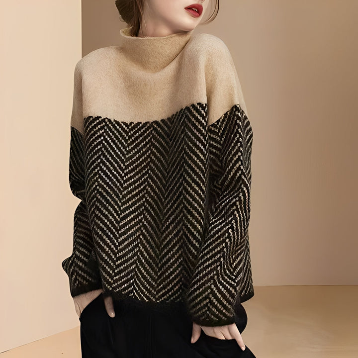 Antonia - Schicker Patchwork-Pullover für Frauen