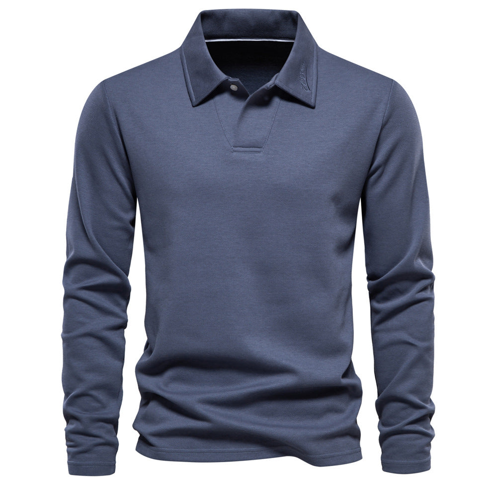 Elvin - Lässiges, klassisches Langarm-Poloshirt für Herren