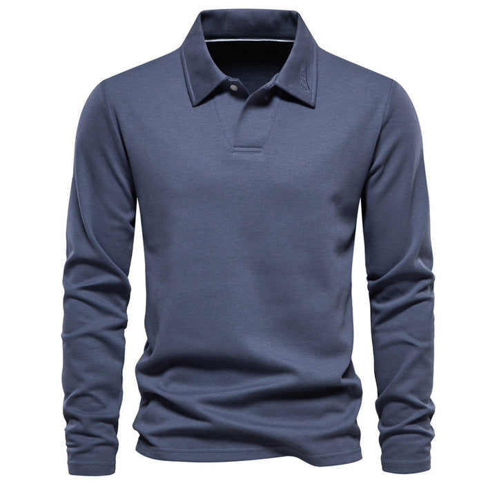 Elvin - Lässiges, klassisches Langarm-Poloshirt für Herren