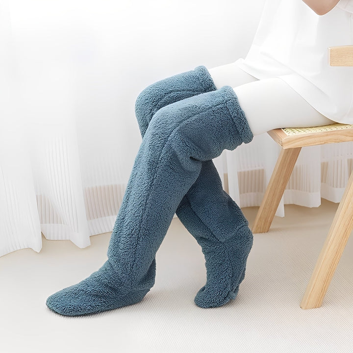 Camellia - Warme, überkniehohe Wintersocken für Damen