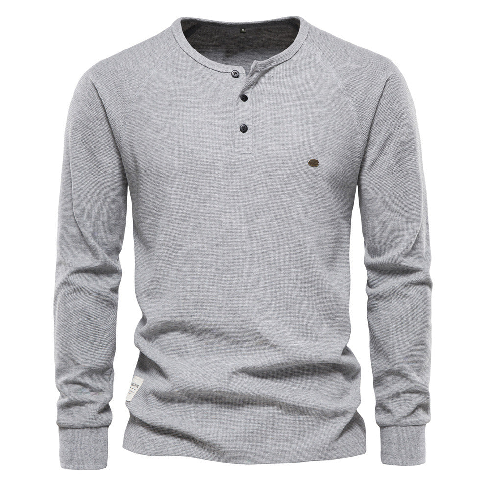 Jacob - Bequemes langes Waffelshirt für Männer