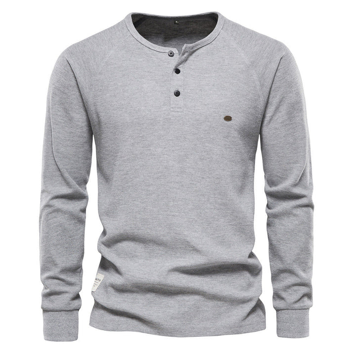 Jacob - Bequemes langes Waffelshirt für Männer