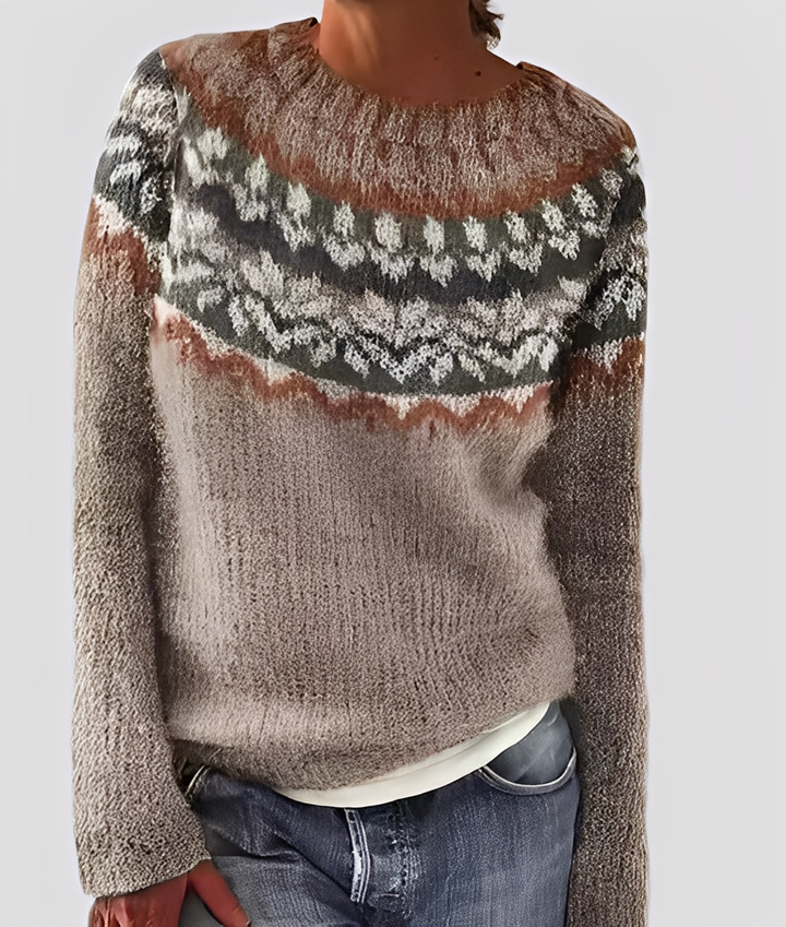 Christal - Eleganter, locker geschnittener Wollpullover für Damen