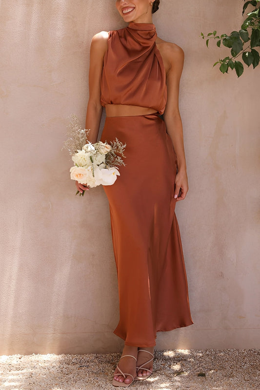 Yasmin - Elegantes zweiteiliges Neckholder-Set für Damen