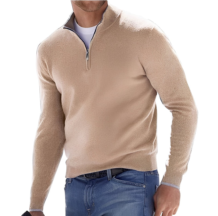 Nash - Herrenpullover mit lockerem Zipper