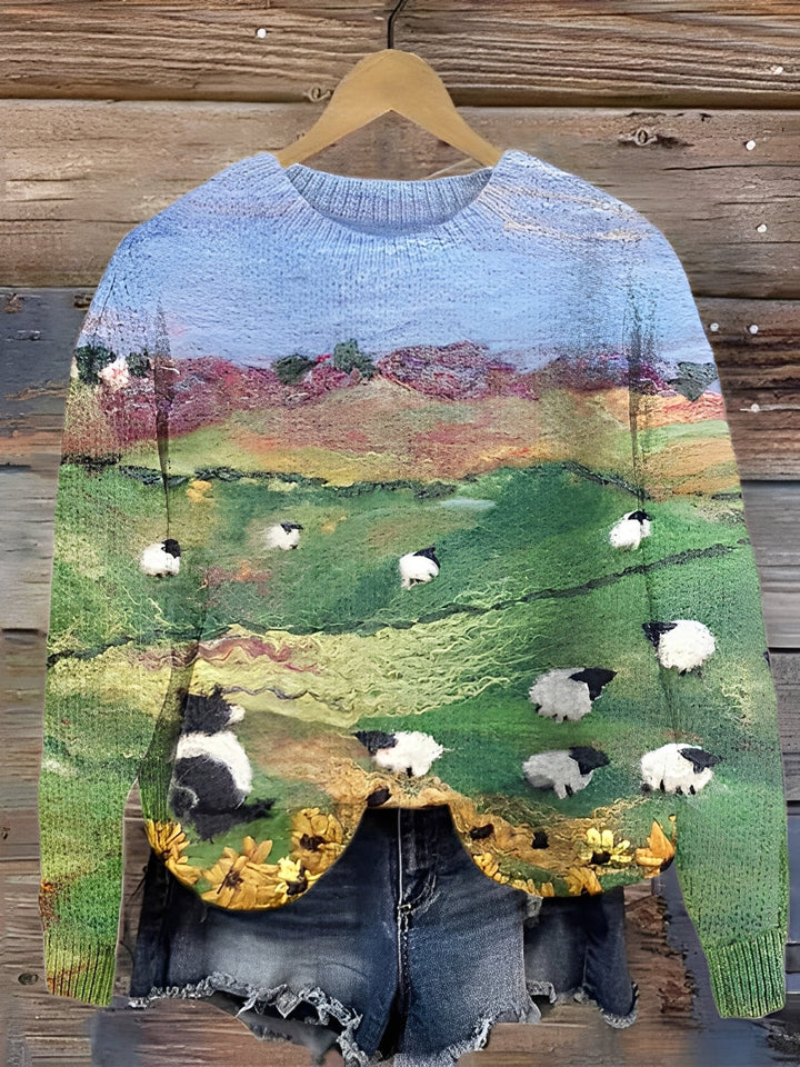Tawnee - Warmer Wollpulli mit Print für Damen