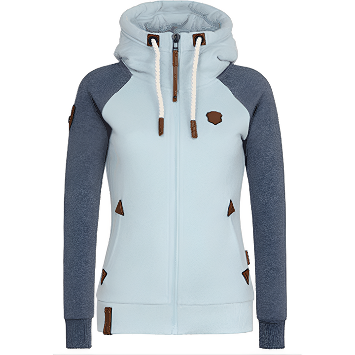 Elinor - Bequemes Damen-Kapuzen-Sweatshirt mit Reißverschluss