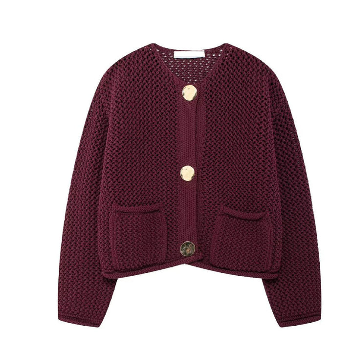 Jean - Vintage Strickjacke mit Knöpfen für Damen