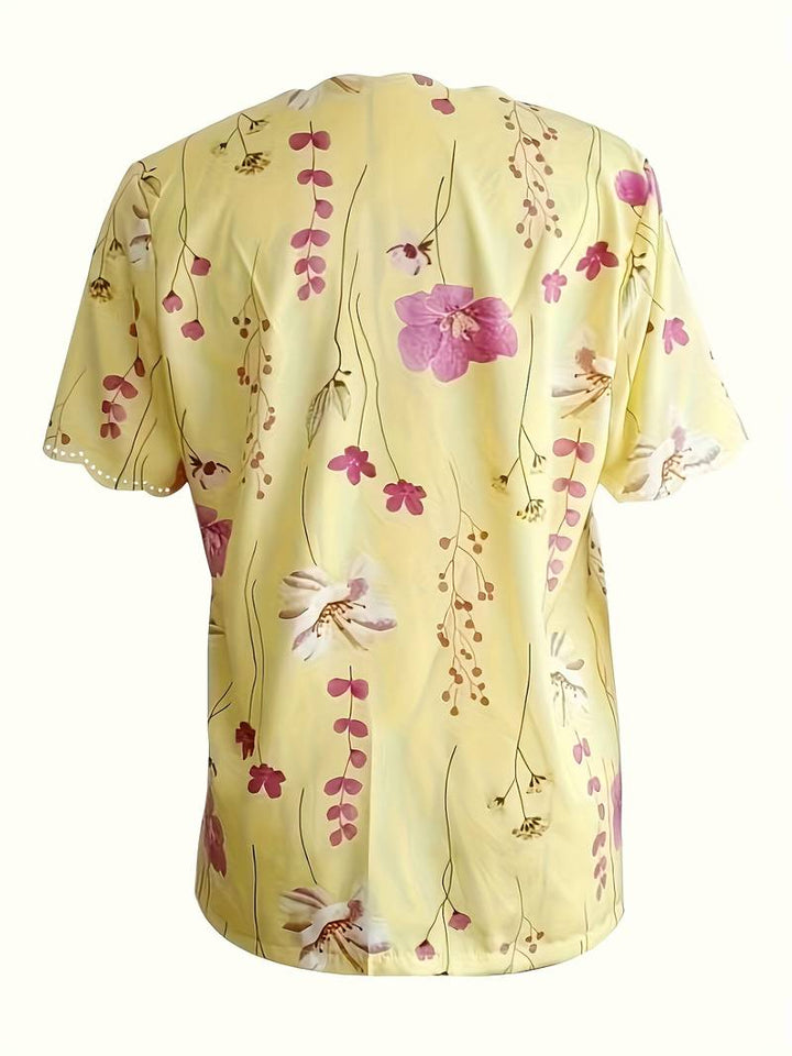 Alyana - Ausgestelltes Bluse mit Blumenmuster