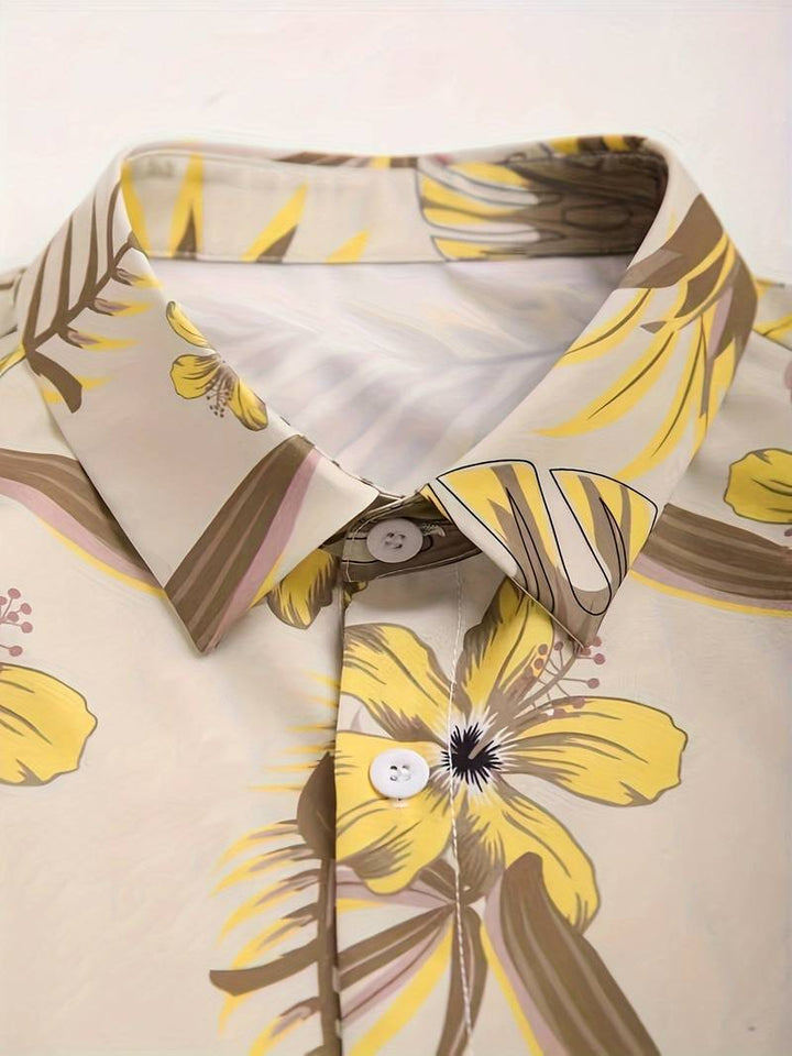 Calvin - Hemd- und Shorts-Set mit Lebendigem Blumenmuster