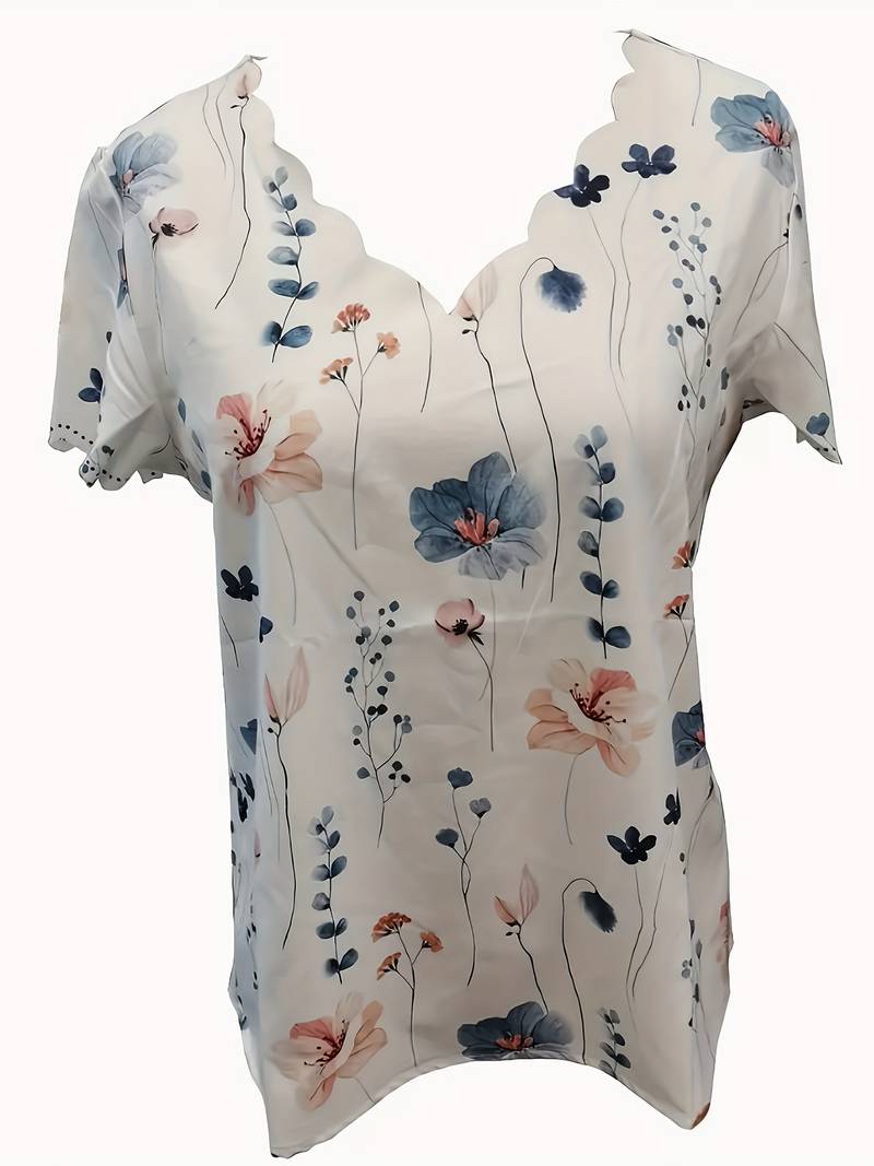 Alyana - Ausgestelltes Bluse mit Blumenmuster