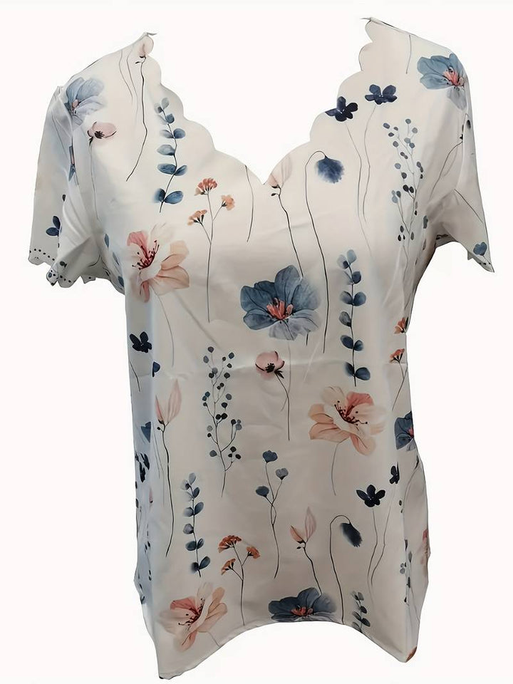 Alyana - Ausgestelltes Bluse mit Blumenmuster