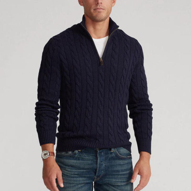 Adrien - Pullover mit halbem Reißverschluss