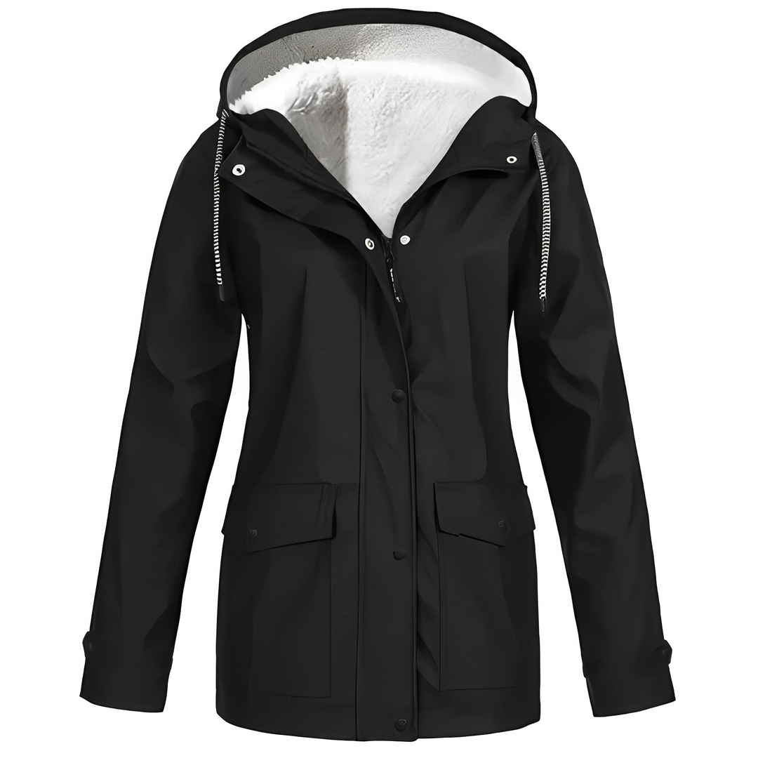 Sherlyn - Damen-Outdoormantel mit Kapuze und weichem Innenfutter