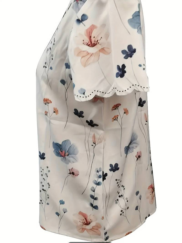 Alyana - Ausgestelltes Bluse mit Blumenmuster