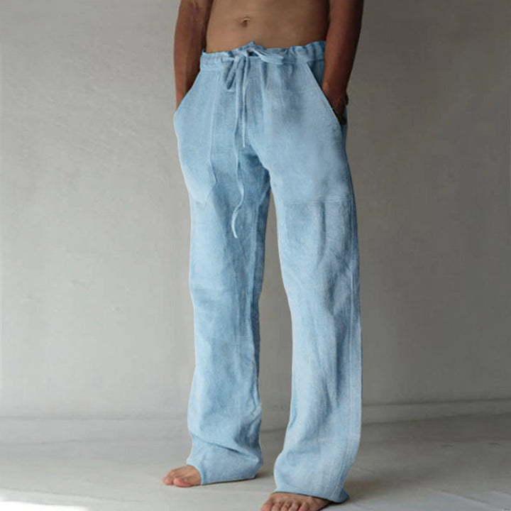 Benjamin - Herren Leinen Freizeithose Einfarbig