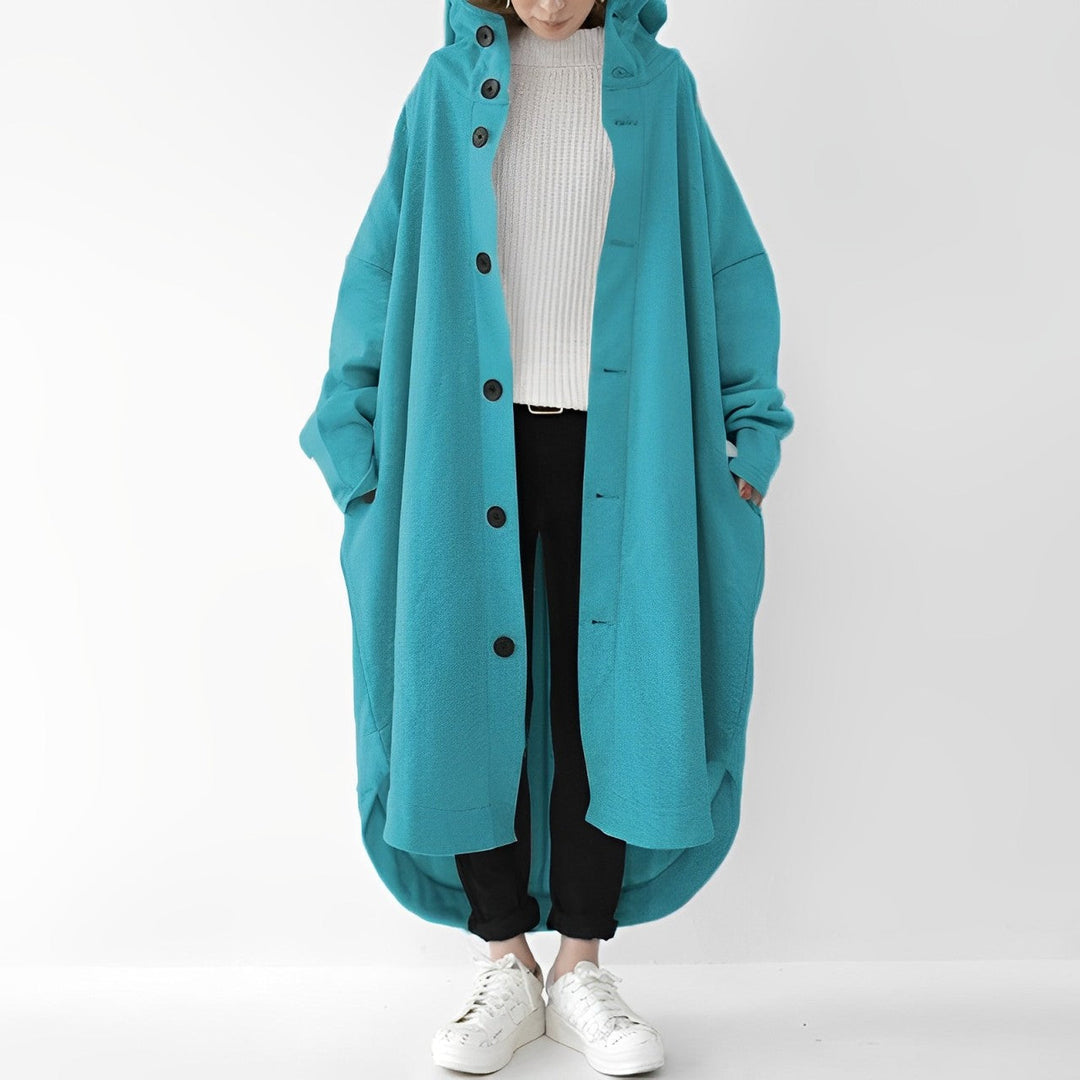 Jennica - Langer, lockerer Damen-Trenchcoat