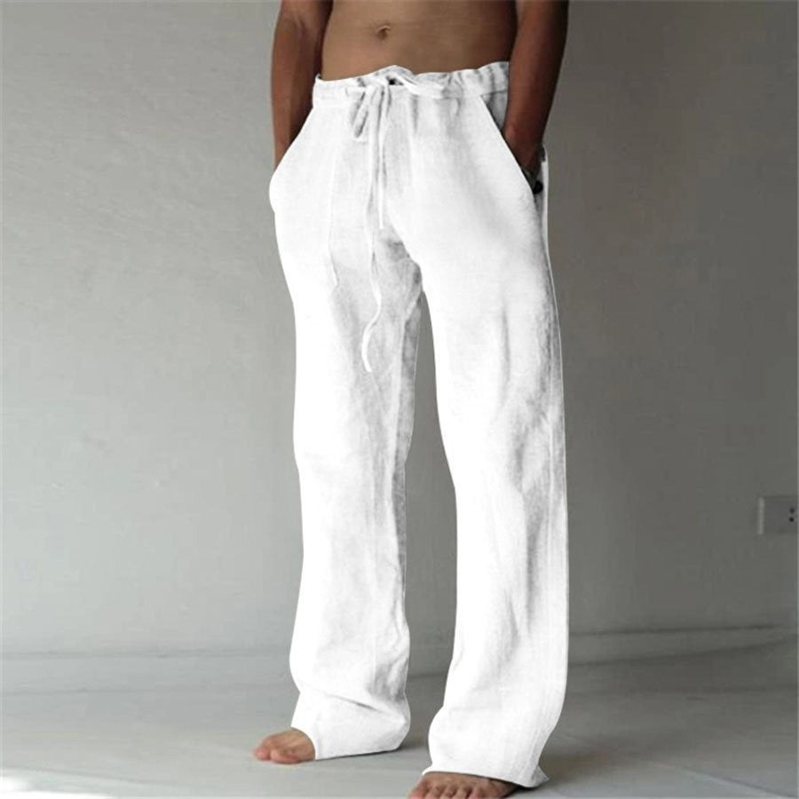 Benjamin - Herren Leinen Freizeithose Einfarbig