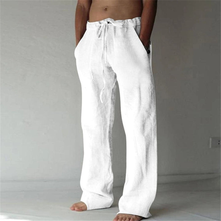 Benjamin - Herren Leinen Freizeithose Einfarbig