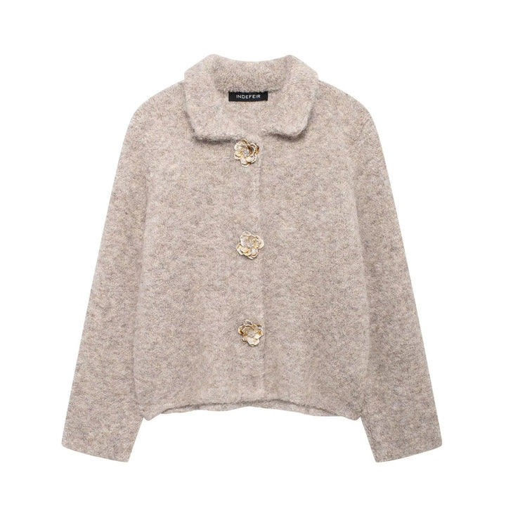 Marian - Luxus Strickjacke Blossom