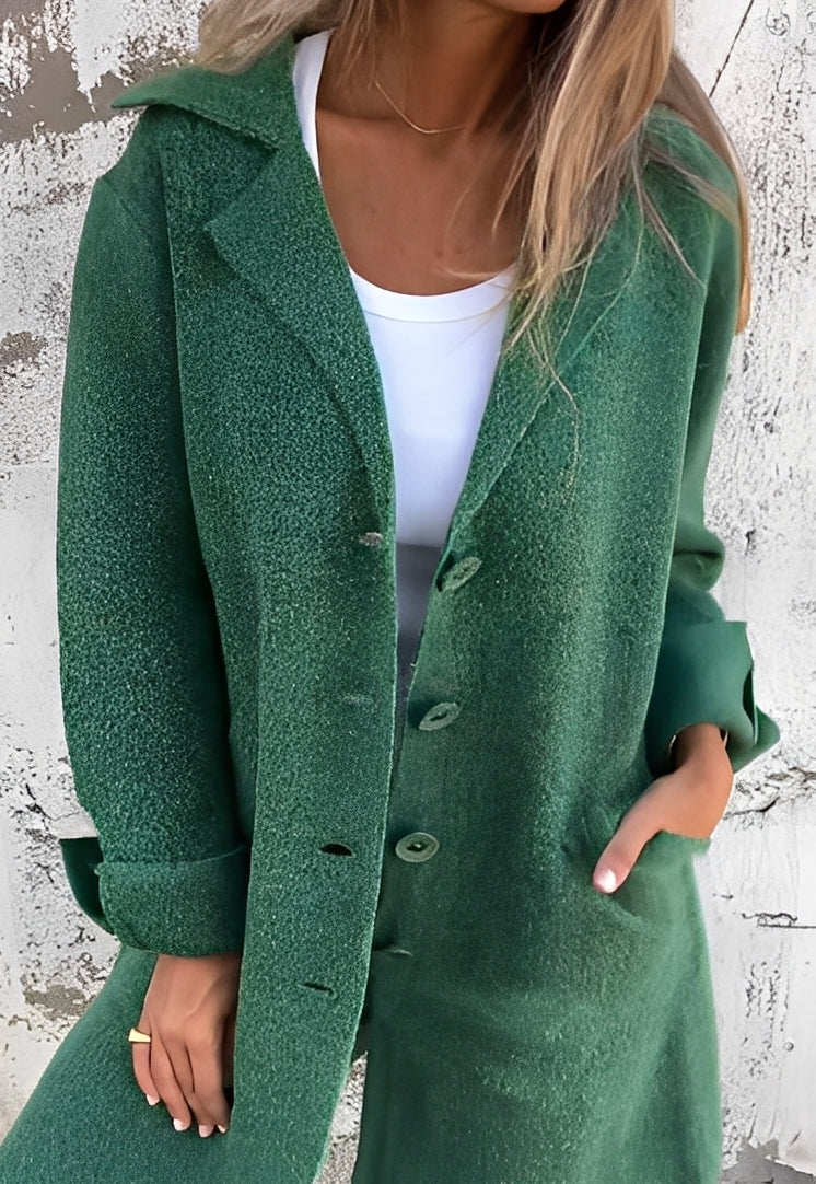 Izabelle - Langer und bequemer Damenstrickmantel