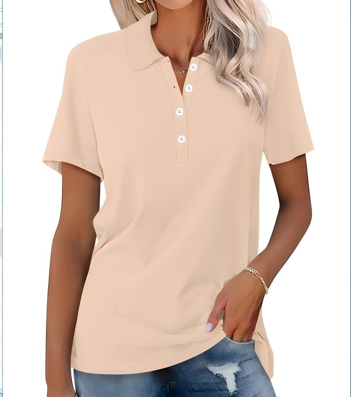 Glenna - Angenehmes, eng anliegendes Kurzarm-Poloshirt für Damen