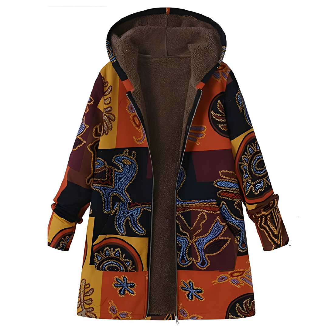 Olyvia - Damenjacke im Vintage-Look mit Muster