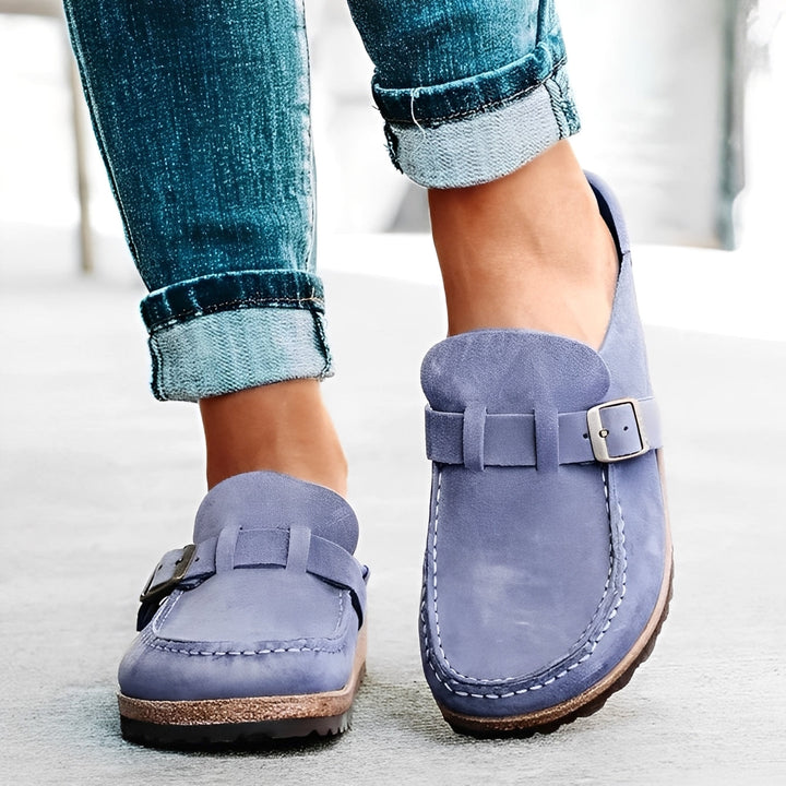 Briana - Frauen Slip-On Sandalen mit Schnalle und Bequemlichkeit