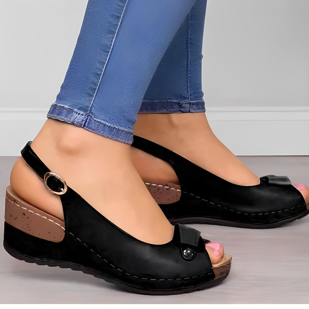Neville - Bequeme Damensandalen mit Keilabsatz
